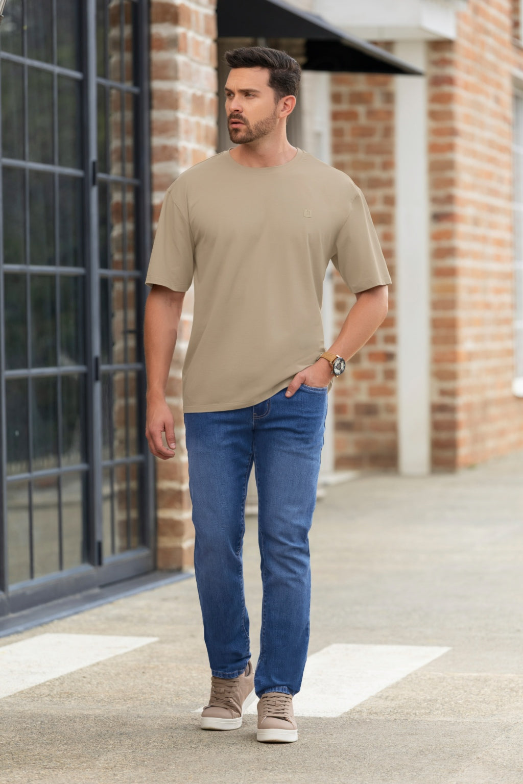Jeans Bota Slim Azul para Hombre Boccelli - vista principal