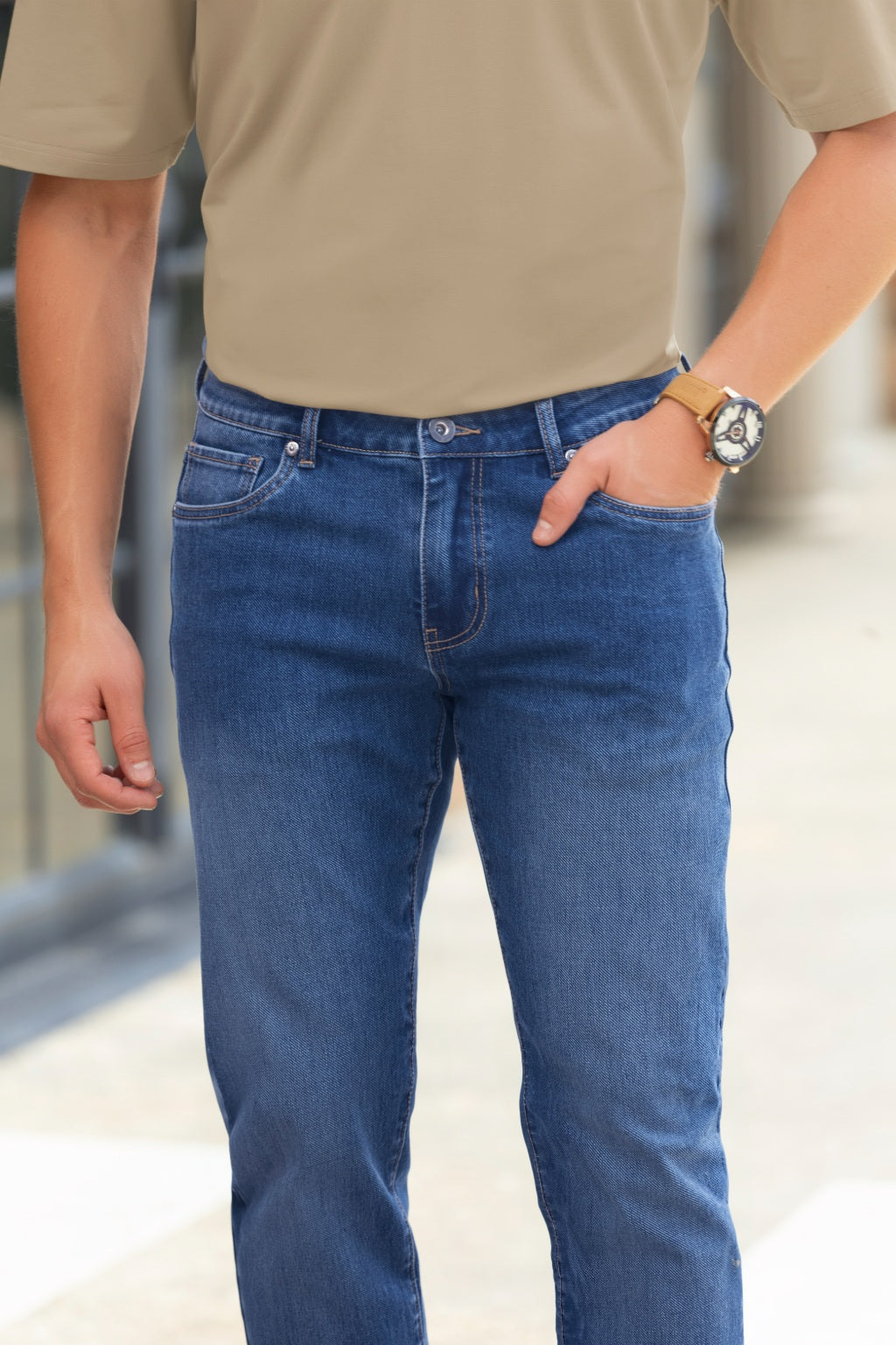 Jeans Bota Slim Azul para Hombre Boccelli - foto 3