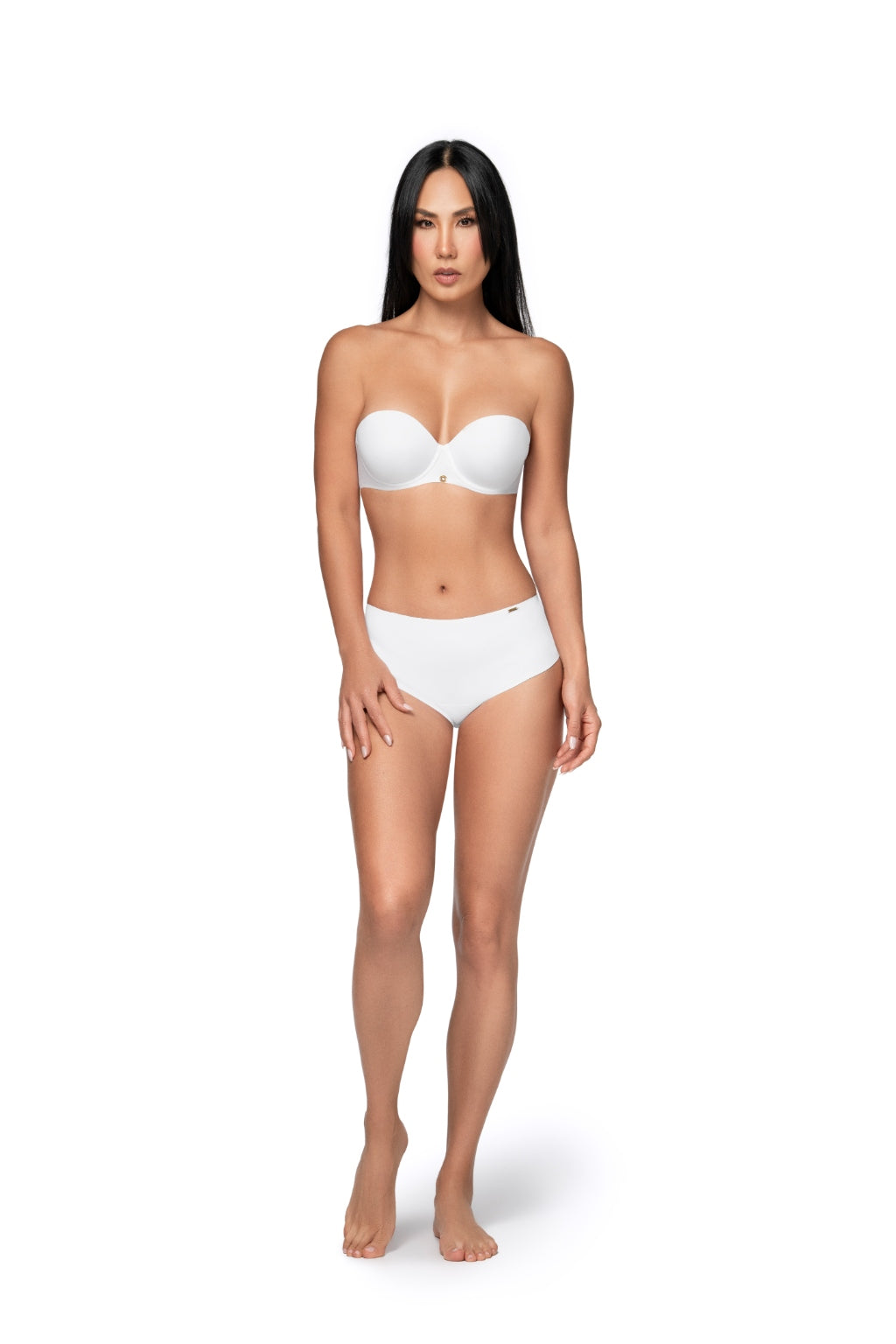 Panty Control Blanco Cintura Elástica sin Marcas