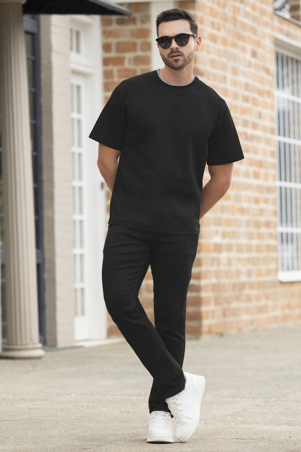 Jeans Bota Slim Negro para Hombre Boccelli - vista principal