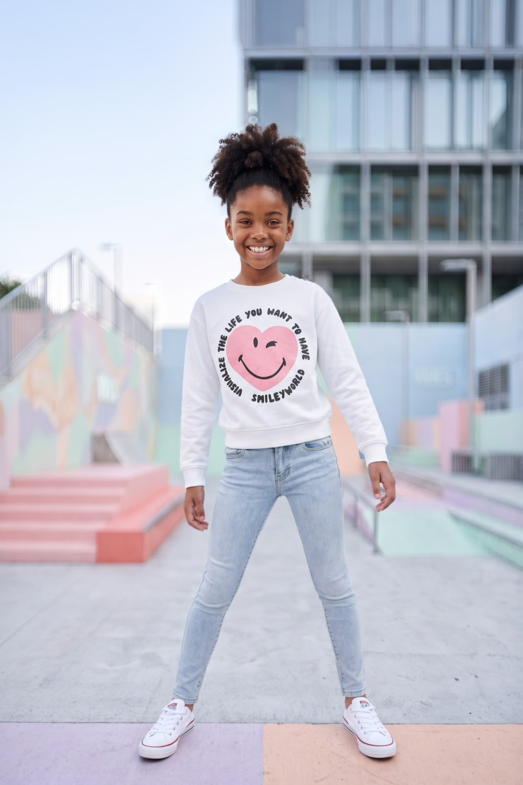 Sweater Cerrado de Niña Blanco