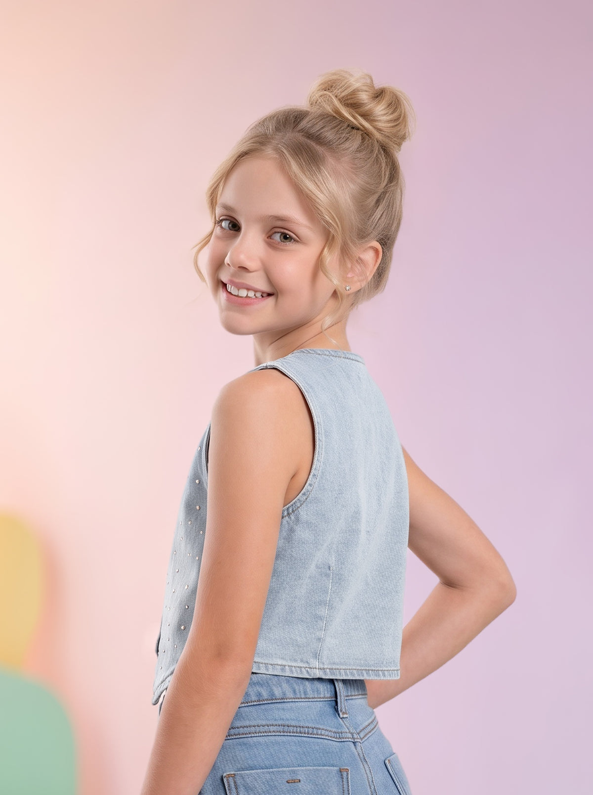 Chaleco de Niña Azul