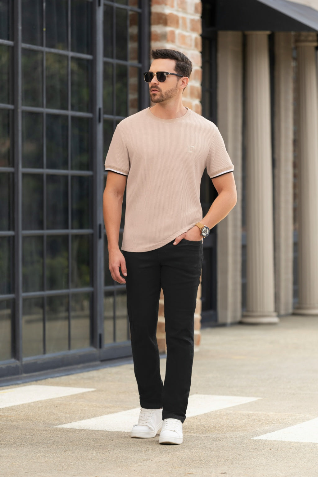 Jeans Bota Slim Negro para Hombre Boccelli - vista principal