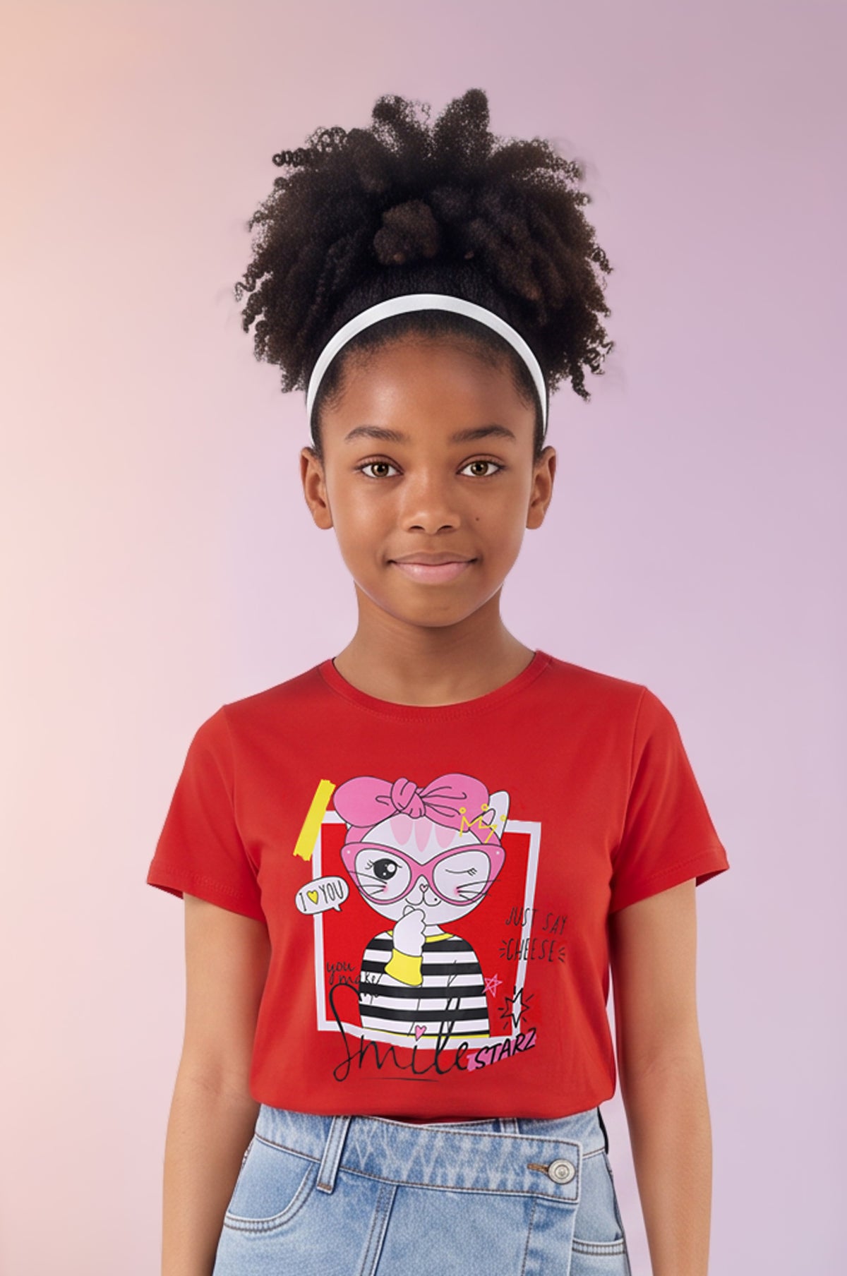 Camiseta de Niña Rojo