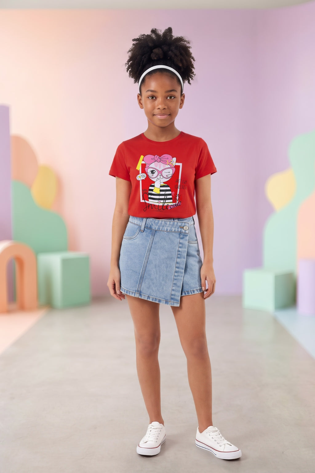 Camiseta de Niña Rojo