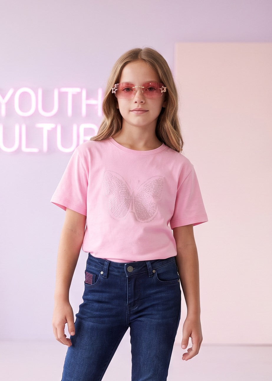 Camiseta de Niña Rosado