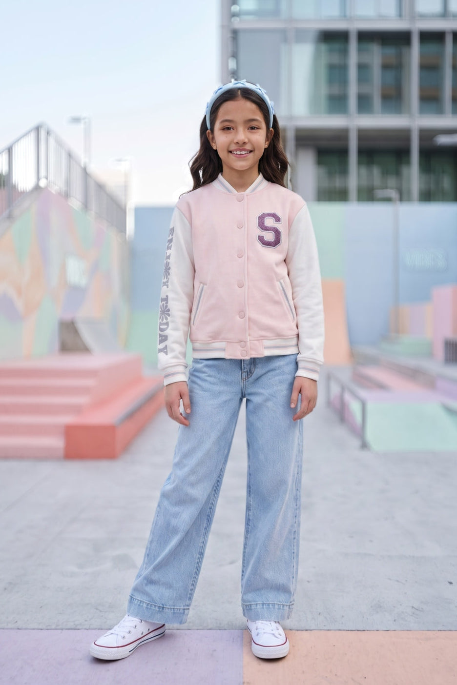 Jeans de Niña Estilo Wide Leg Starz Azul Claro
