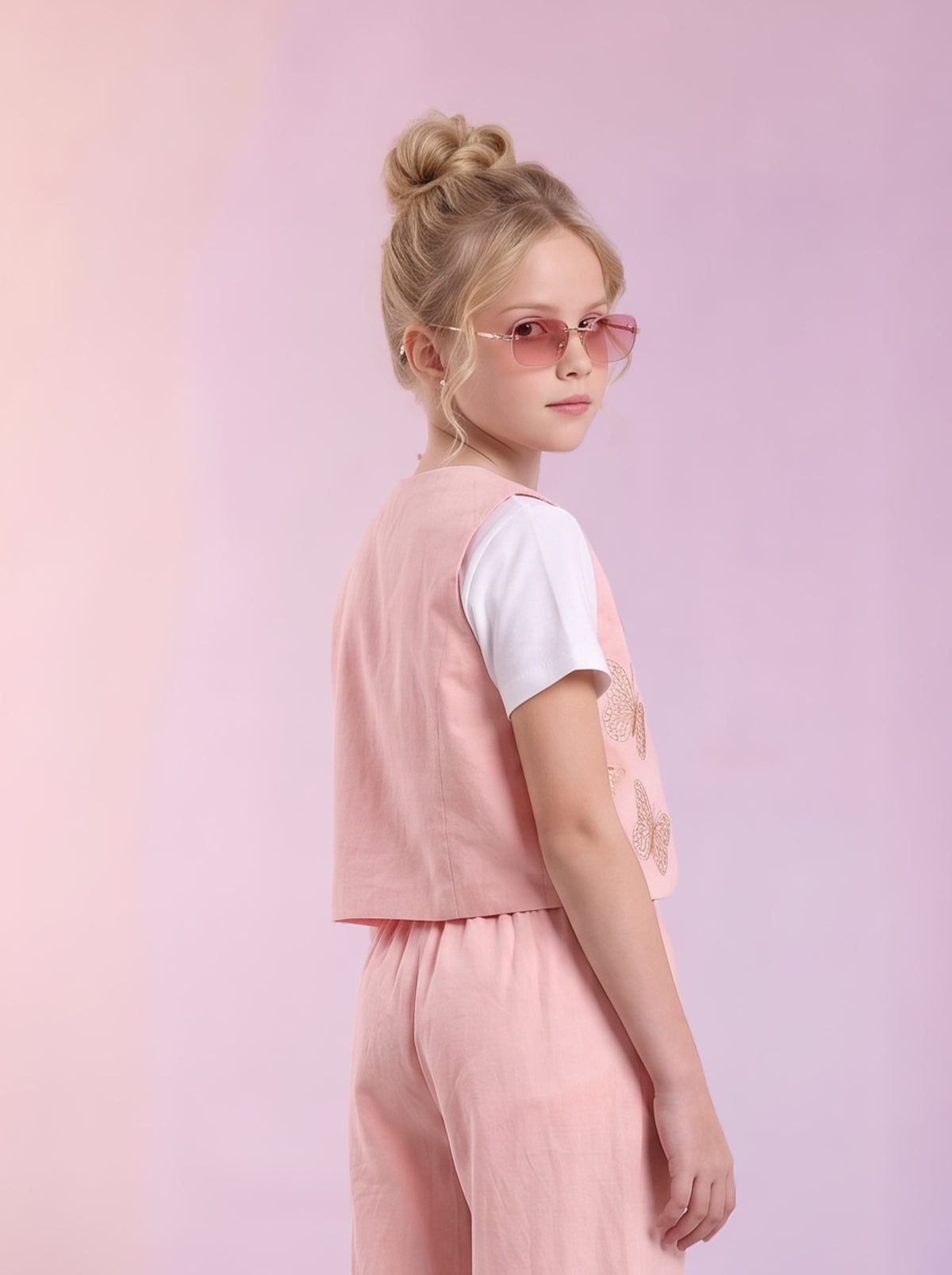 Chaleco de Niña Rosado