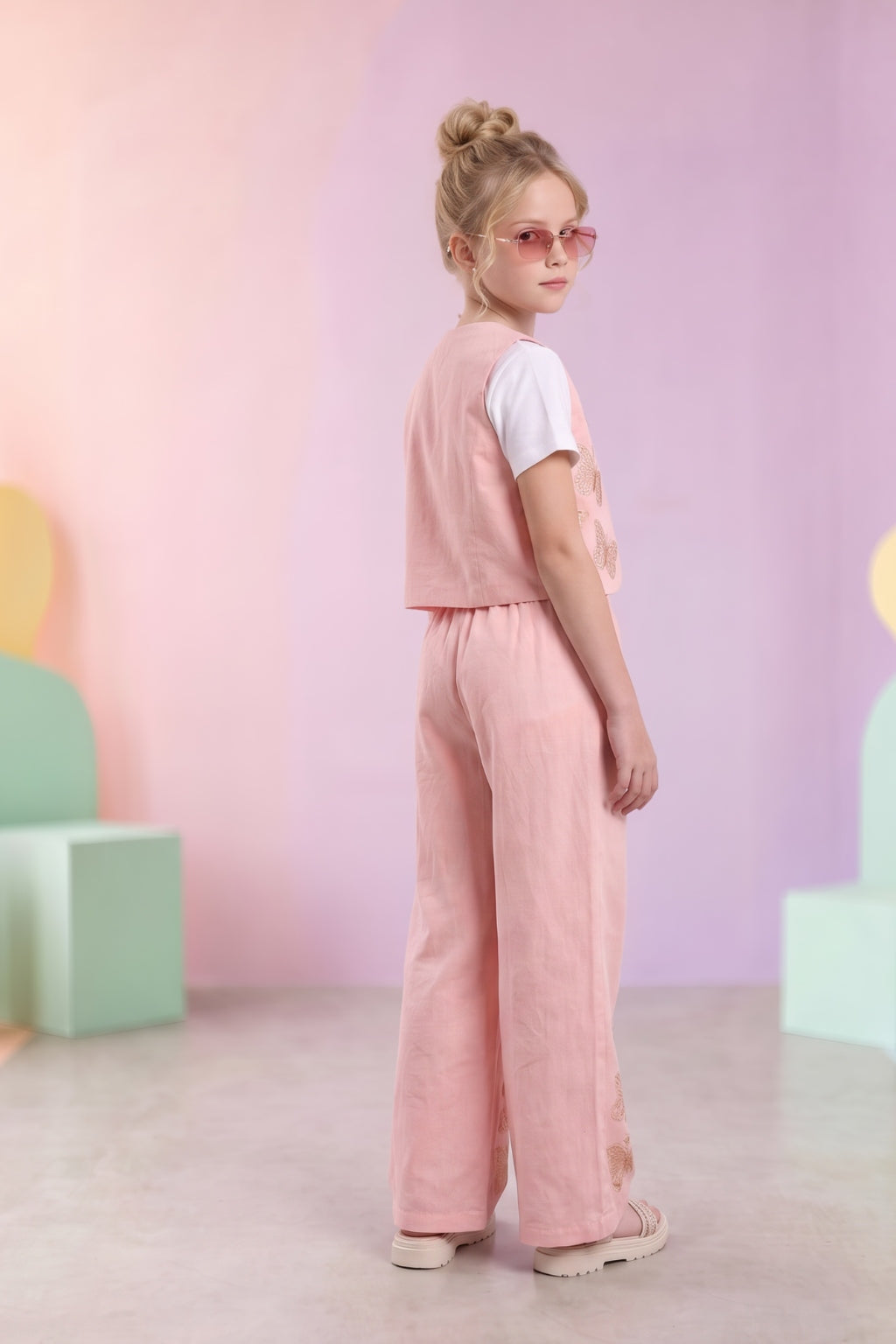 Chaleco de Niña Rosado