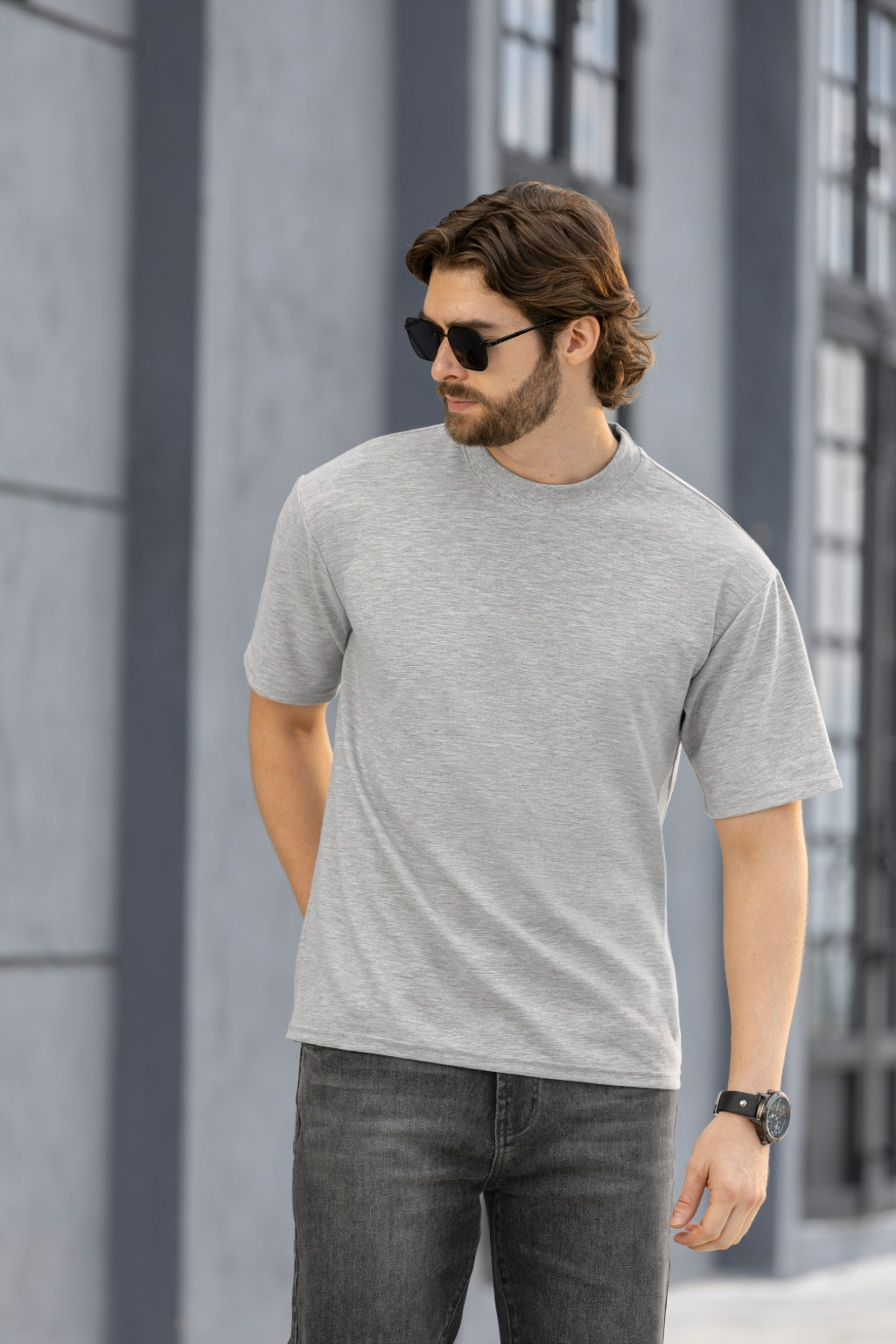 Camiseta Manga Corta Cuello Redondo Tela Jersey con - Boccelli ropa para hombre, vista 3