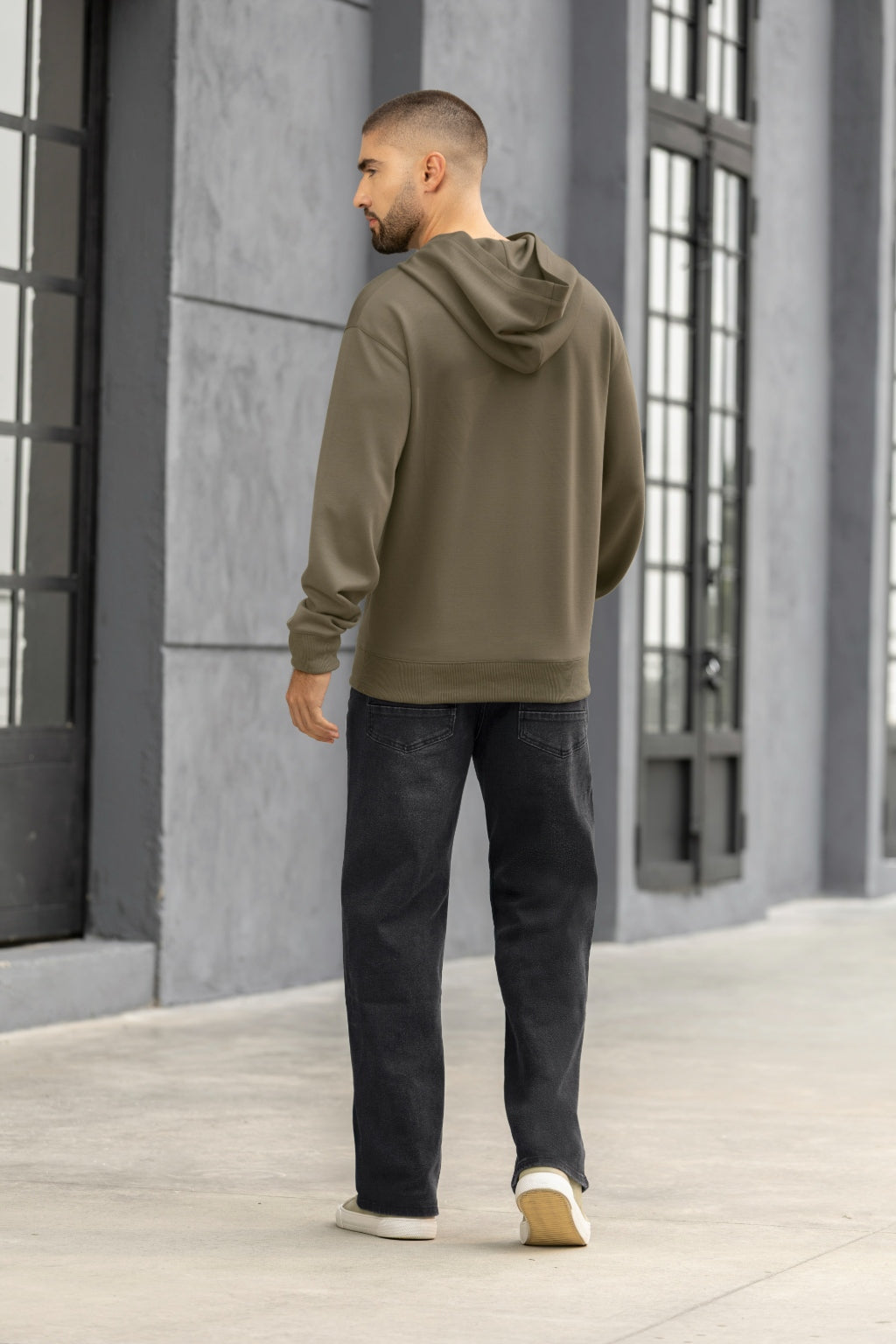 Sweater con Gorro Manga Larga con Puño Bolsillos - Boccelli ropa para hombre, vista 2