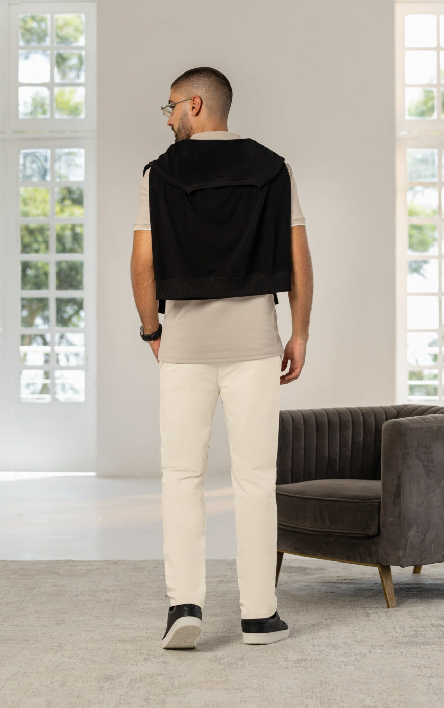 Camiseta Tipo Polo Manga Corta Tela Jacquard Arena - Boccelli ropa para hombre, vista 2