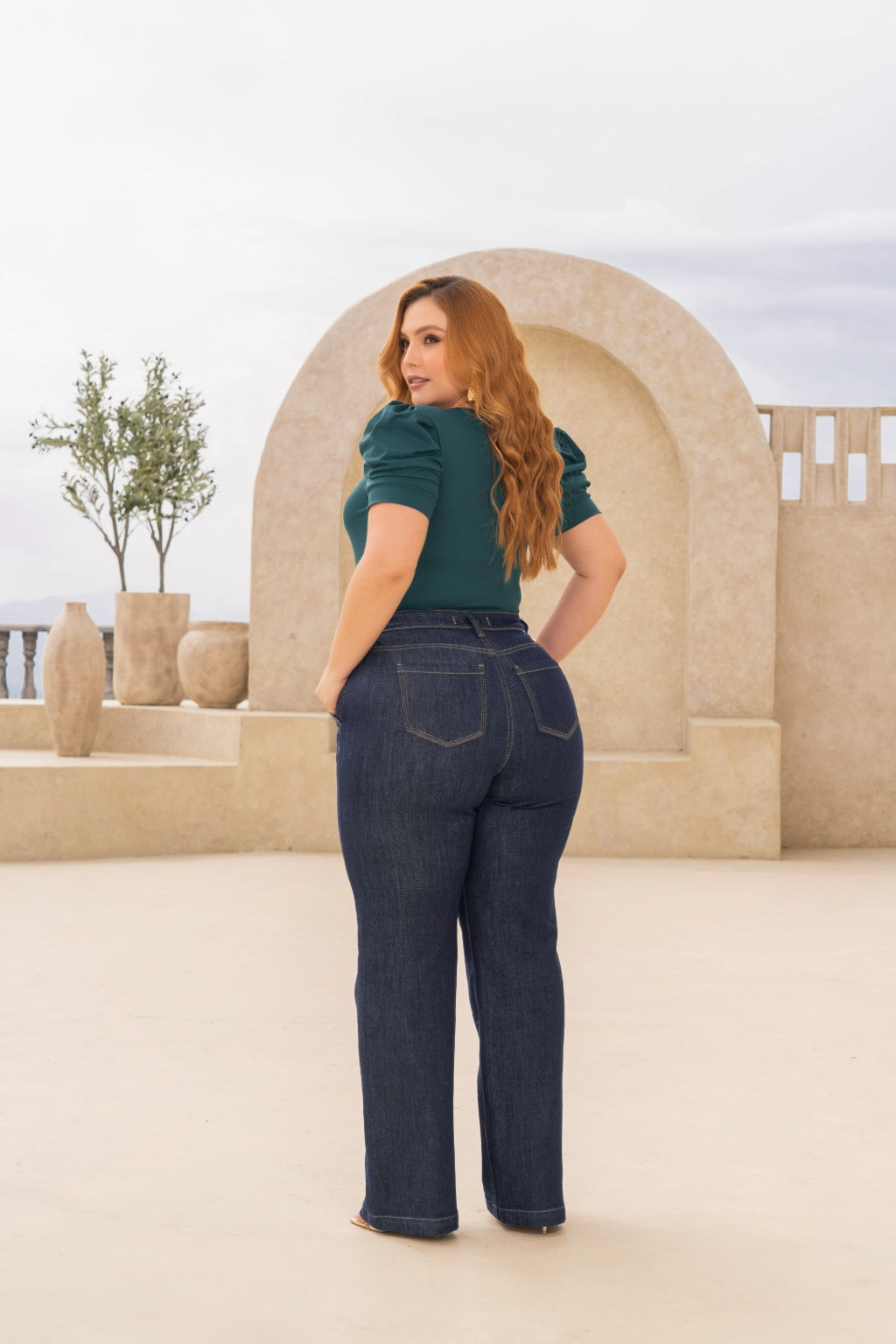 Jeans Estilo Wide Straight Azul para Mujer Pretty Woman - foto 2