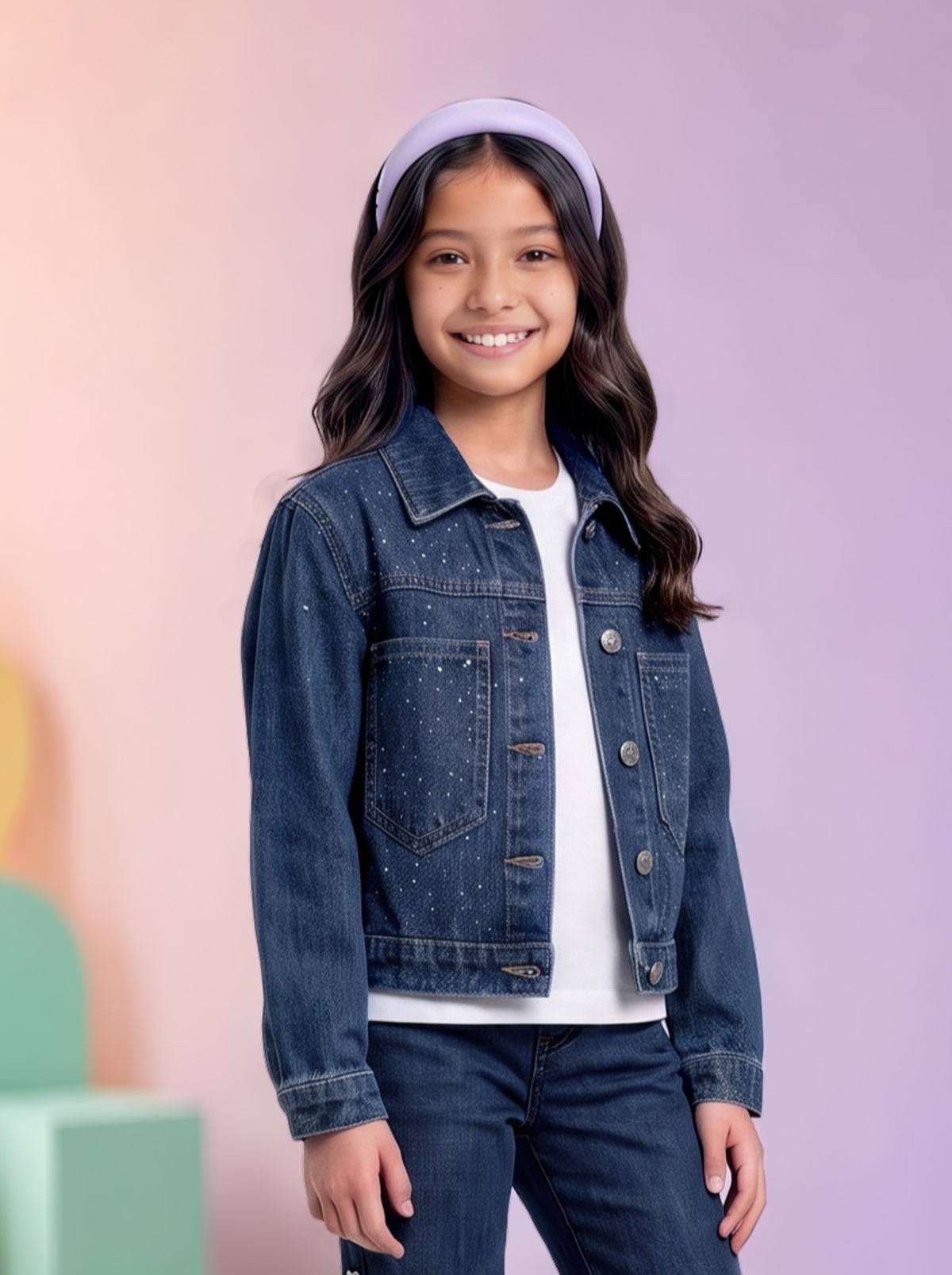 Chaqueta de Niña Azul Oscuro