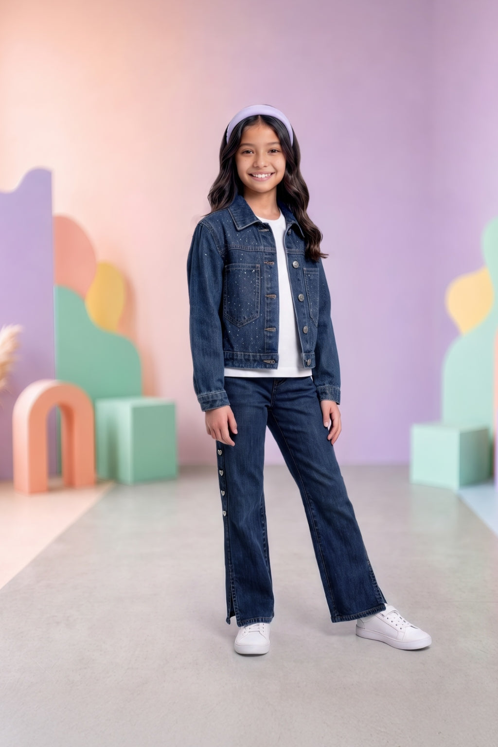 Chaqueta de Niña Azul Oscuro