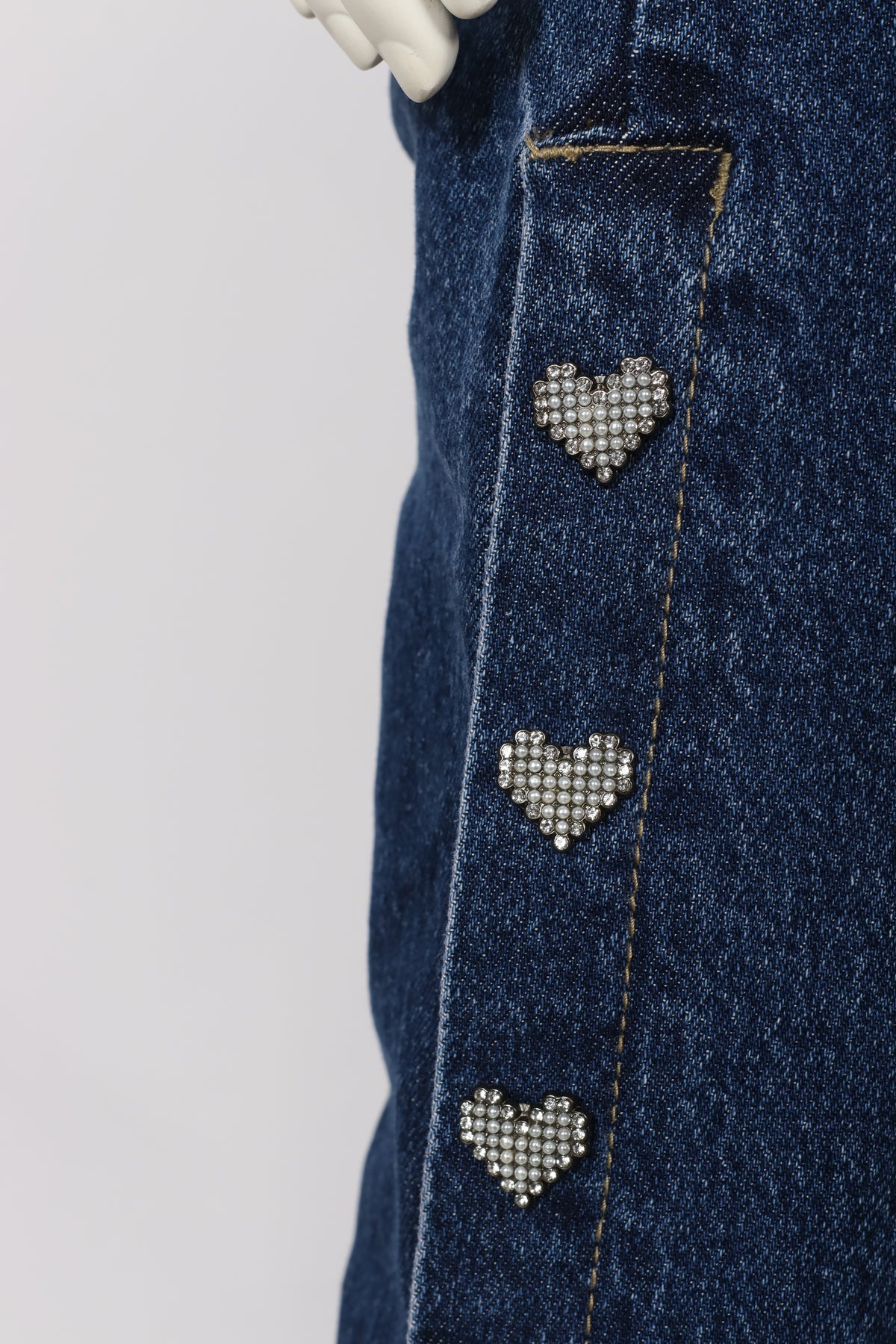 Jeans de Niña Estilo Wide Leg Azul Oscuro