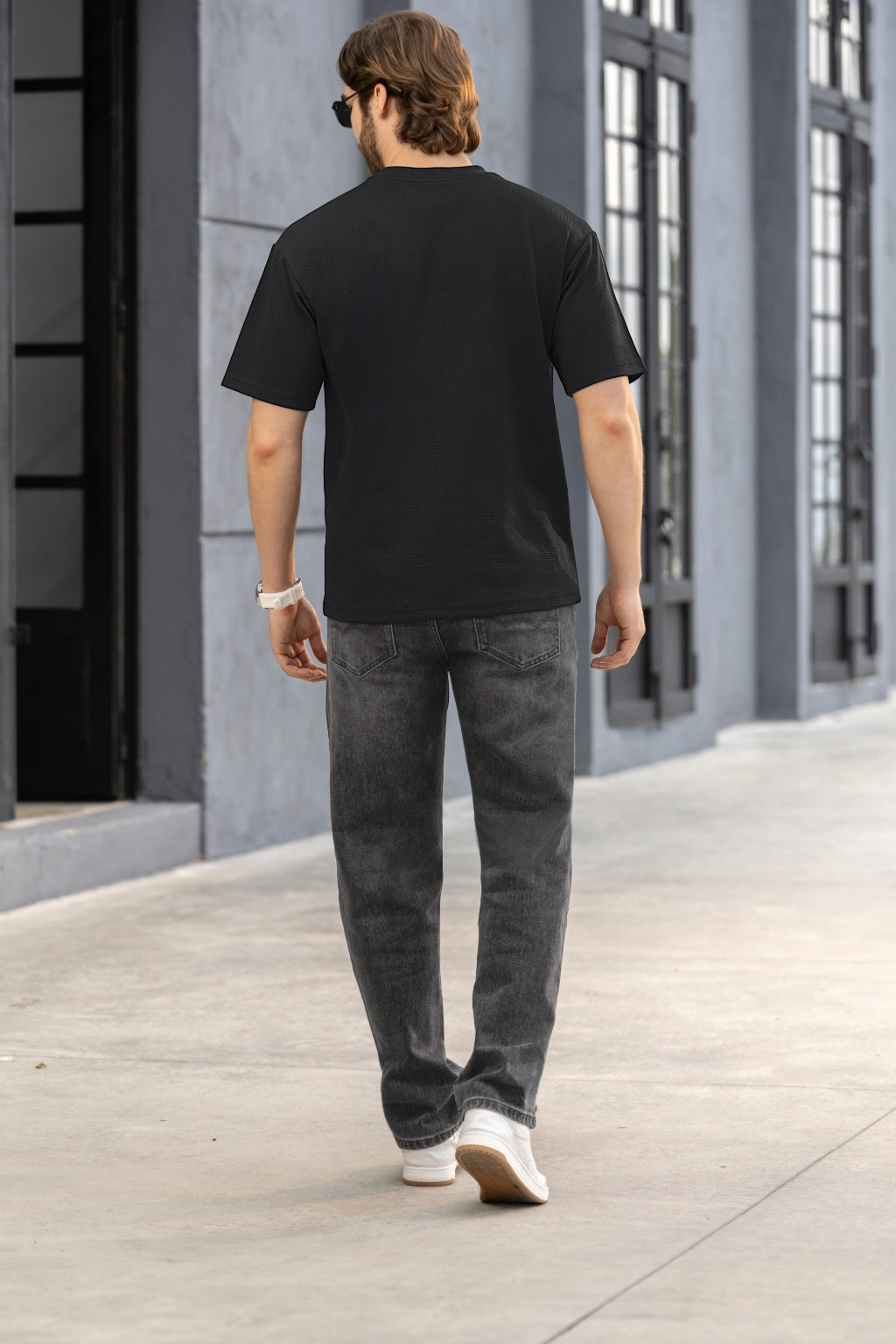 Jeans Baggy Bolsillos Delanteros y Traseros Demin Stretch - Boccelli ropa para hombre, vista 9