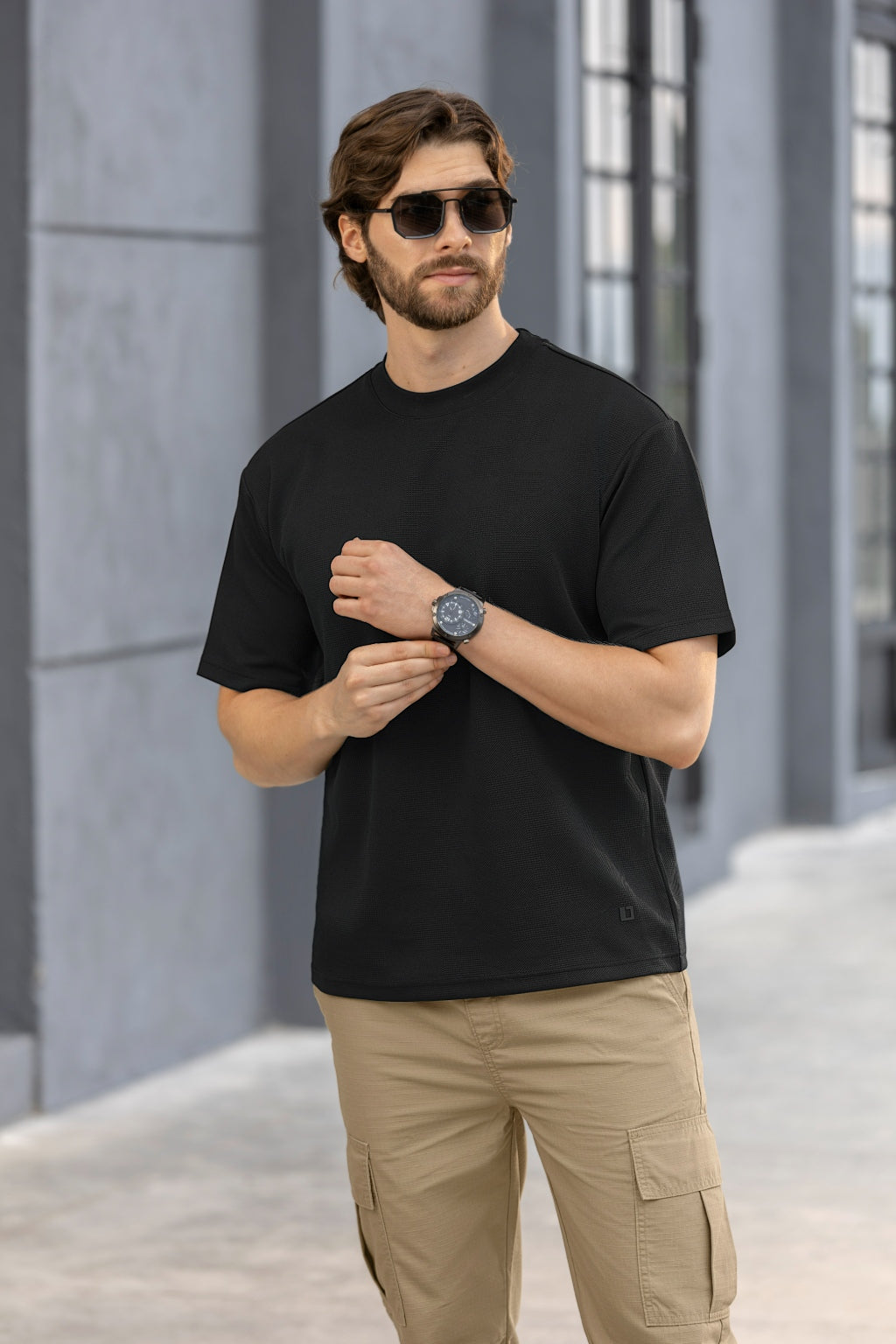 Jogger Bolsillos Delanteros y Trasero Elástico y Cordón Beige - Boccelli ropa para hombre, vista 3