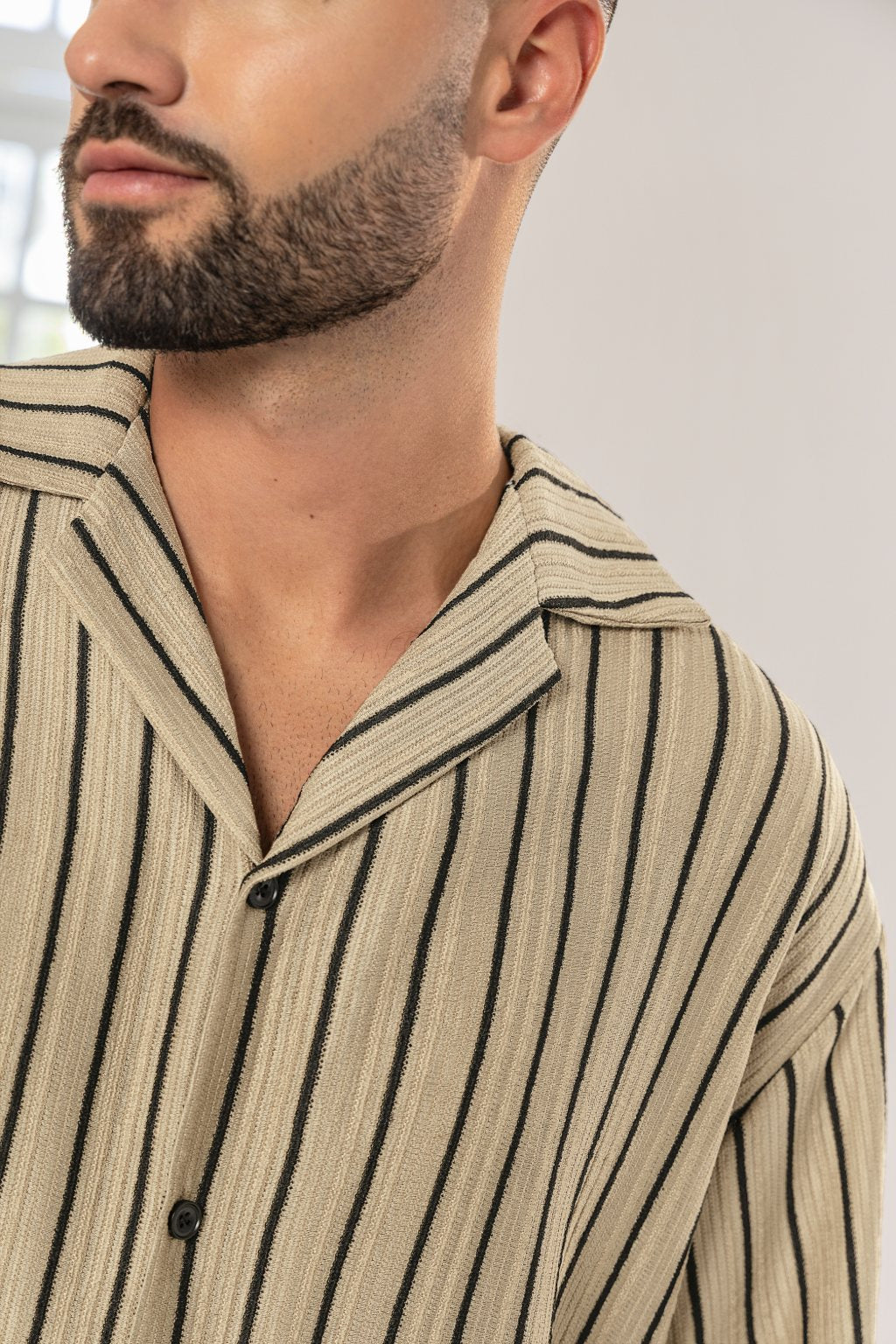 Camisa Manga Corta Tela Tejida - Boccelli ropa para hombre, vista 1