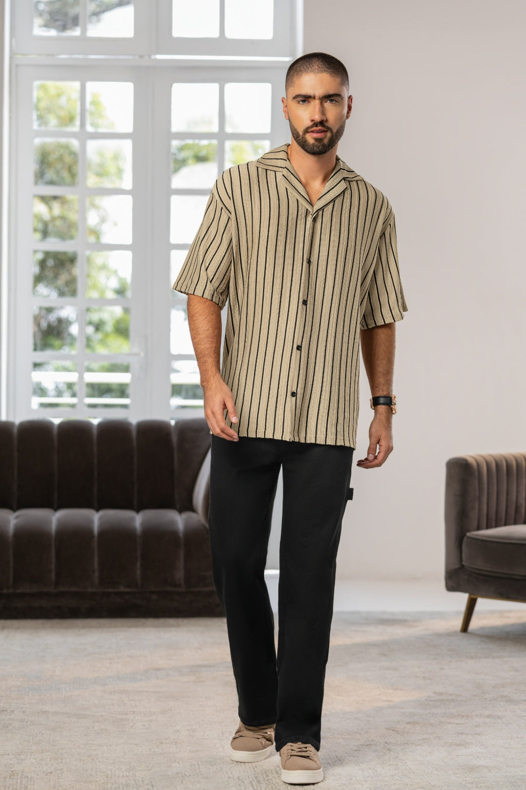 Jeans Bota Straight Bolsillos Delanteros y Traseros Demin Bolsillos Delanteros y Traseros Demin Stretch 98 Negro - Boccelli ropa para hombre, vista 4