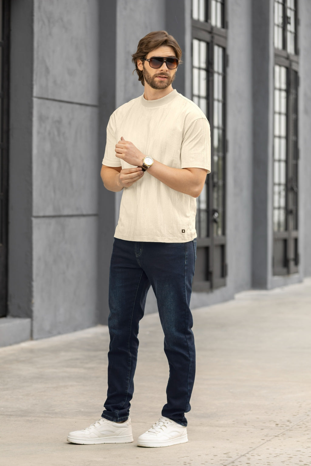 Jeans Bota Slim Bolsillos Delanteros y Traseros Demin - Boccelli ropa para hombre, vista 4