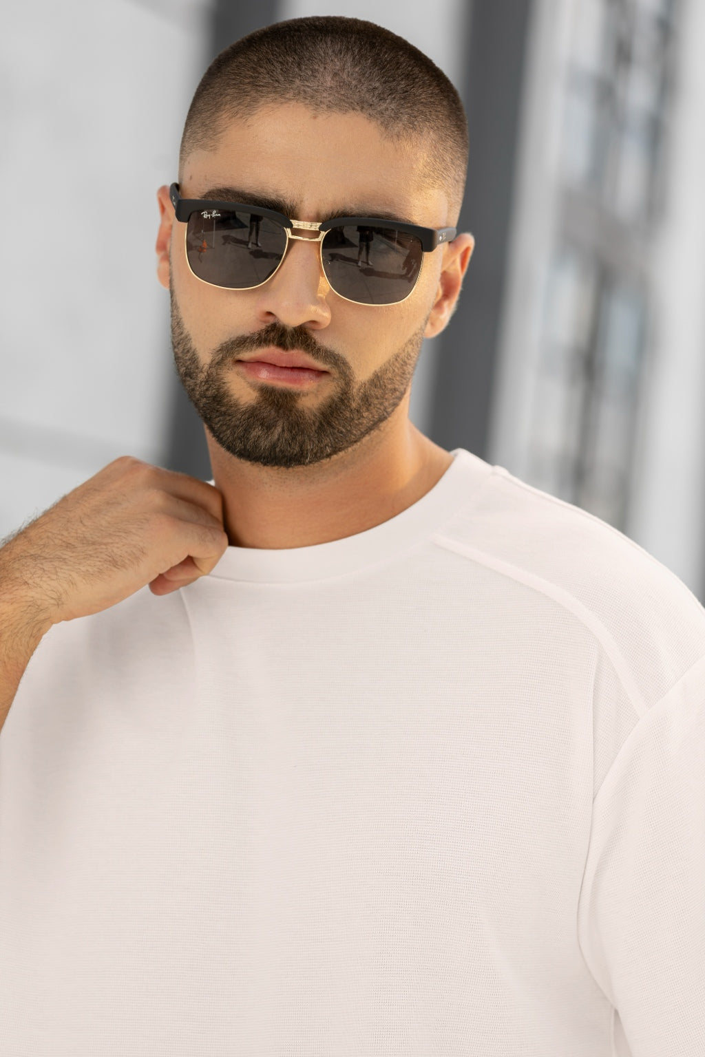 Camiseta Manga Corta Cuello Redondo Oversize Fit Micro - Boccelli ropa para hombre, vista 1