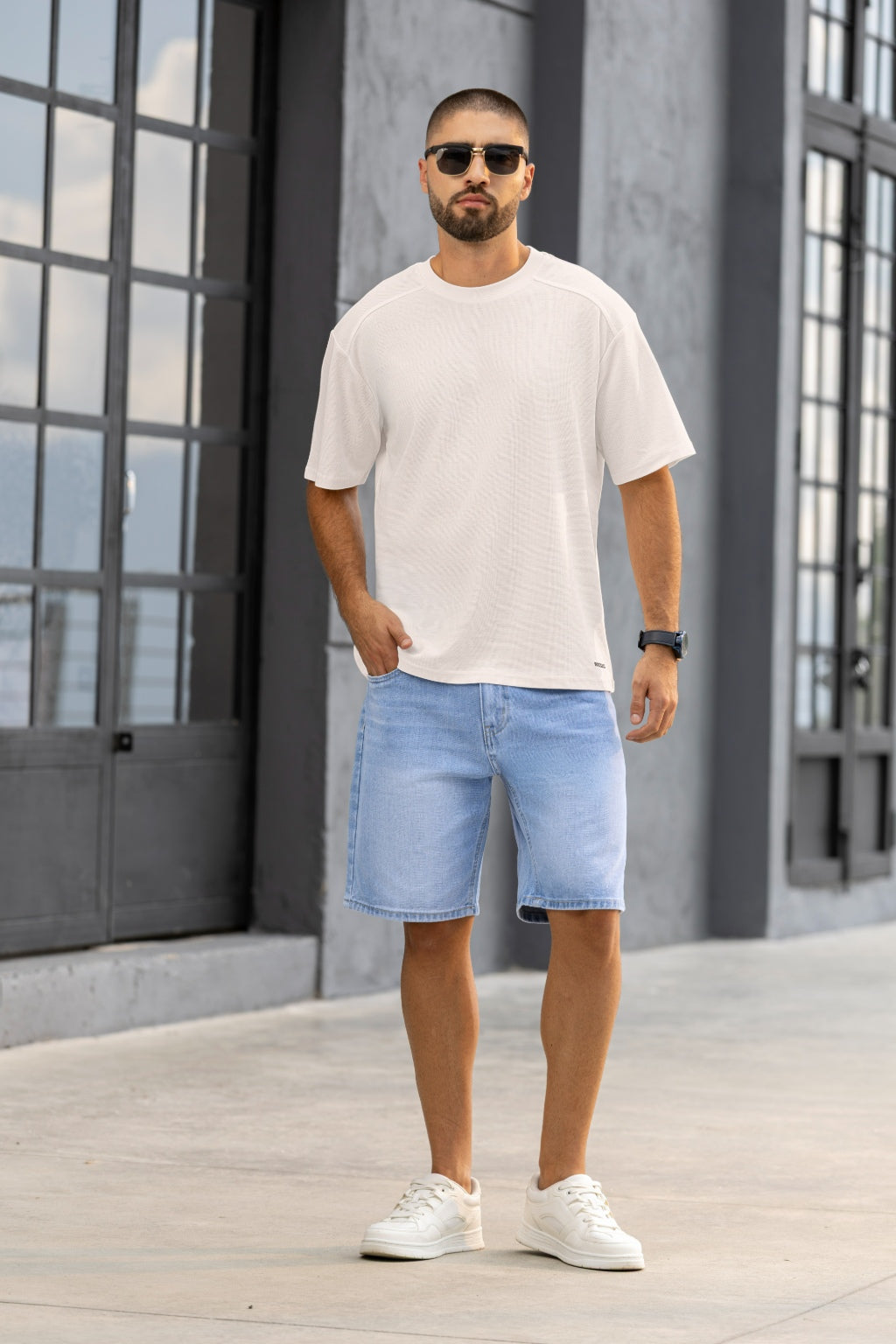 Camiseta Manga Corta Cuello Redondo Oversize Fit Micro - Boccelli ropa para hombre, vista 13