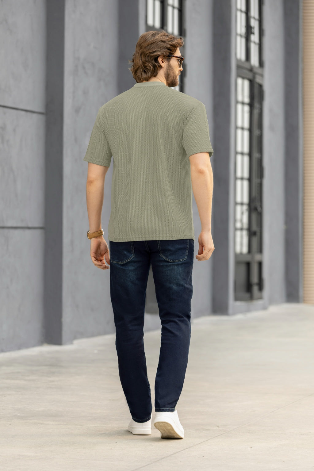 Jeans Bota Slim Bolsillos Delanteros y Traseros Demin - Boccelli ropa para hombre, vista 8