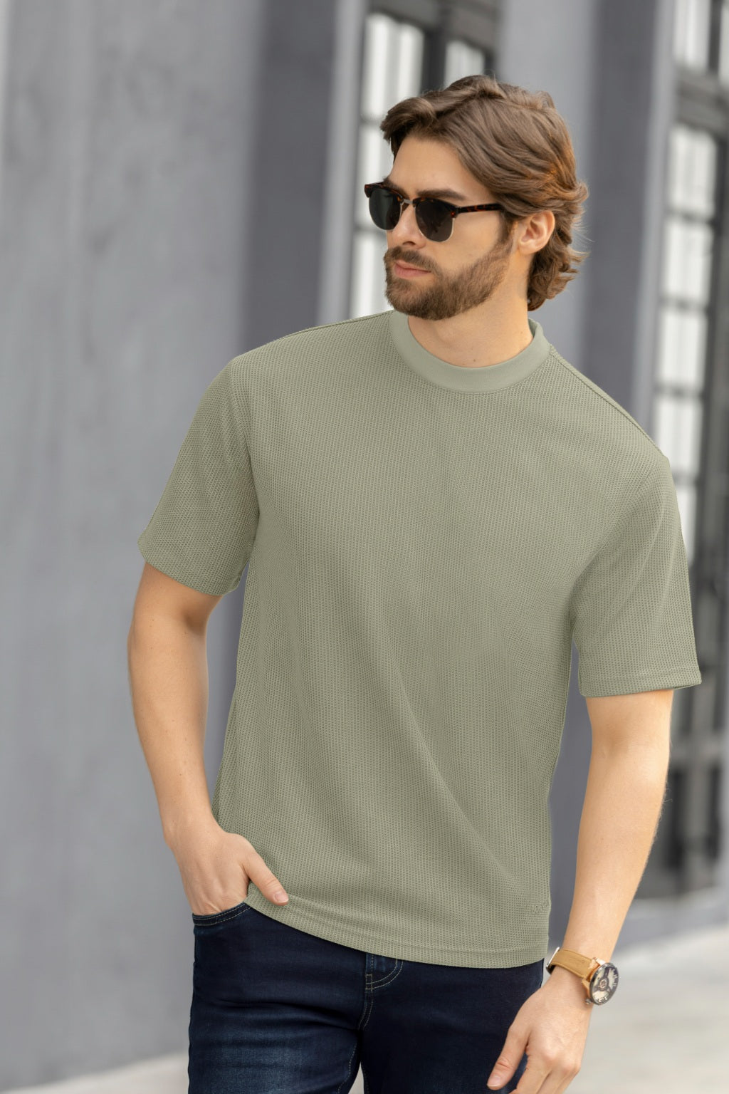 Jeans Bota Slim Bolsillos Delanteros y Traseros Demin - Boccelli ropa para hombre, vista 9