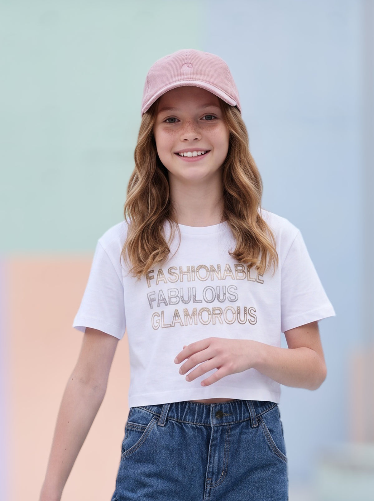 Camiseta de Niña Manga Corta Off-White