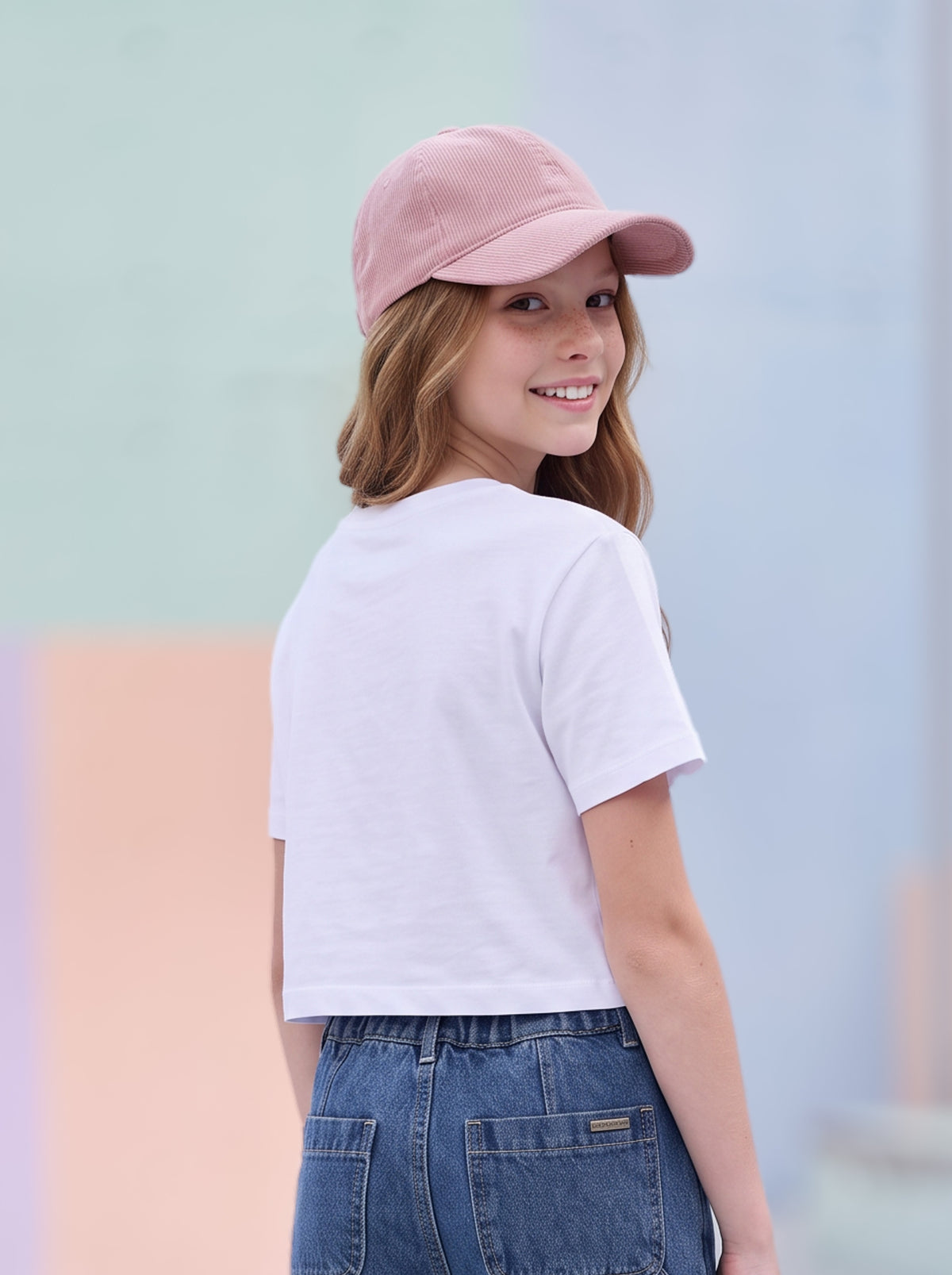 Camiseta de Niña Manga Corta Off-White