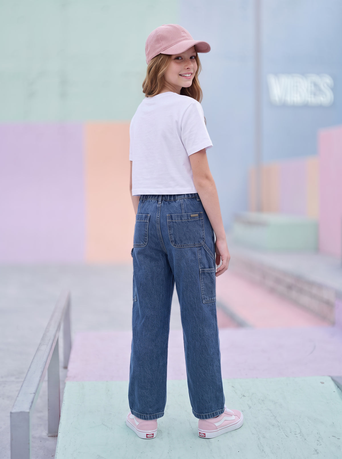 Camiseta de Niña Manga Corta Off-White