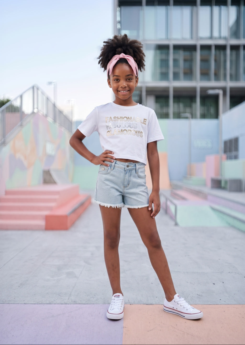 Short de Niña Azul Claro