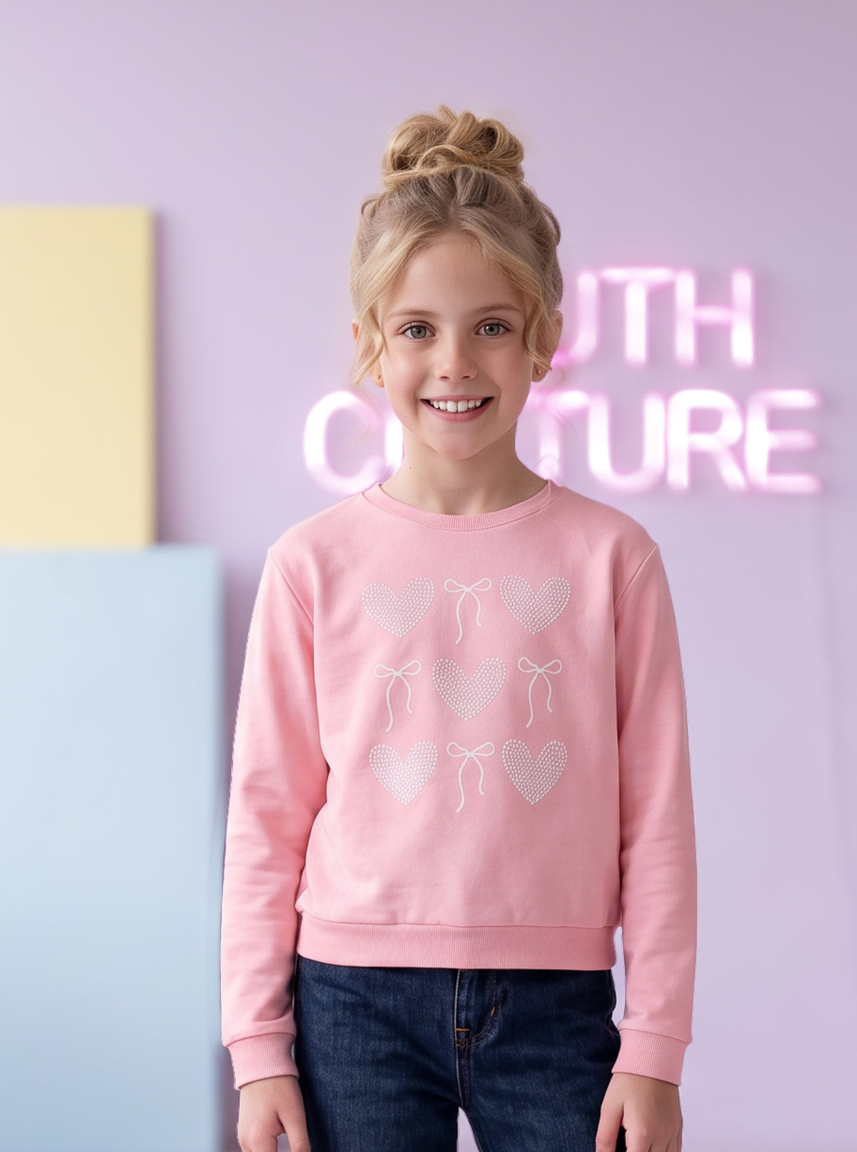 Sweater de Niña Manga Larga Starz Rosa