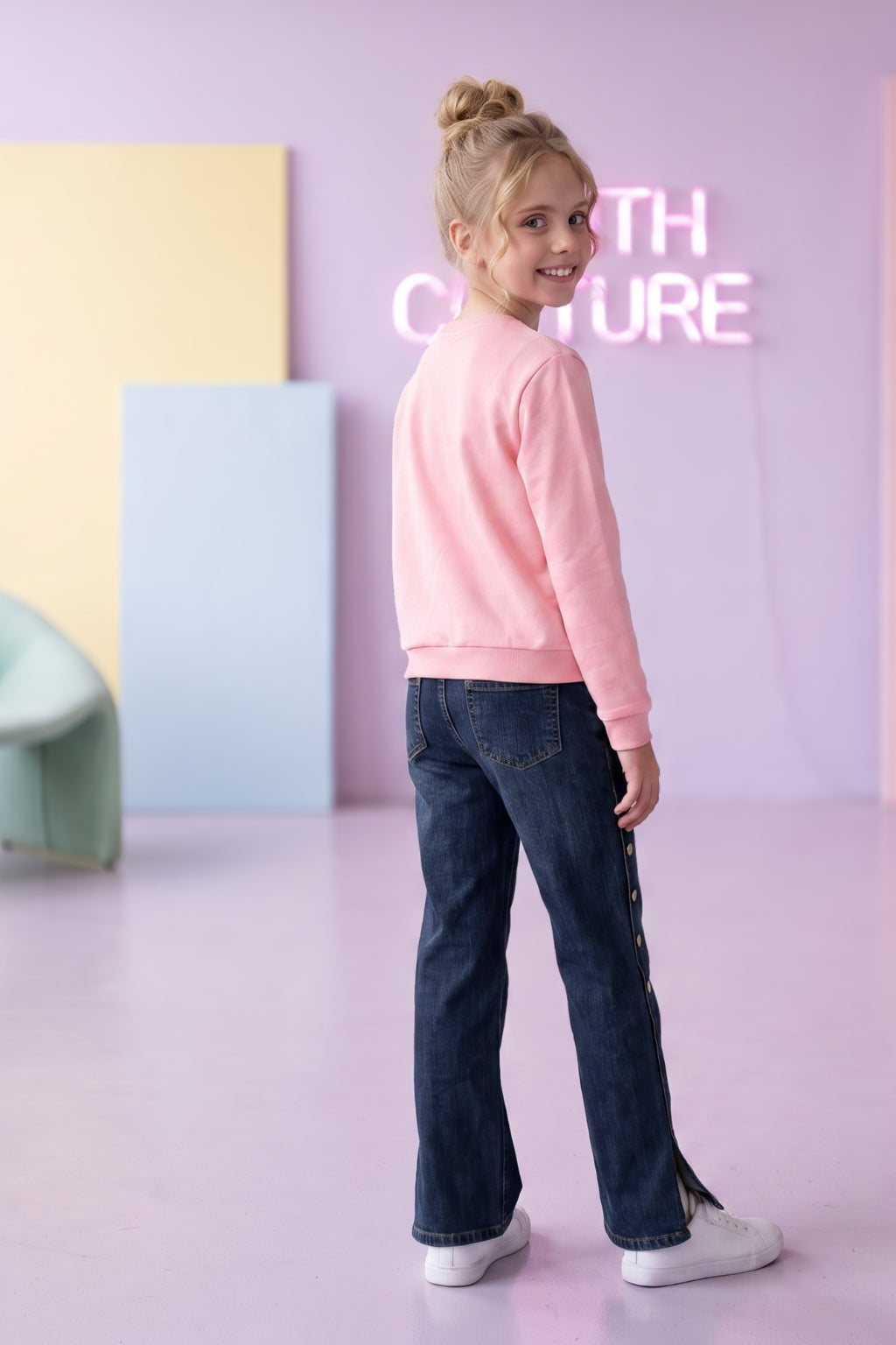 Sweater de Niña Manga Larga Starz Rosa