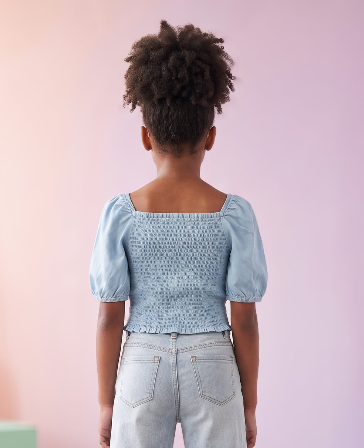 Crop Top de Niña Azul