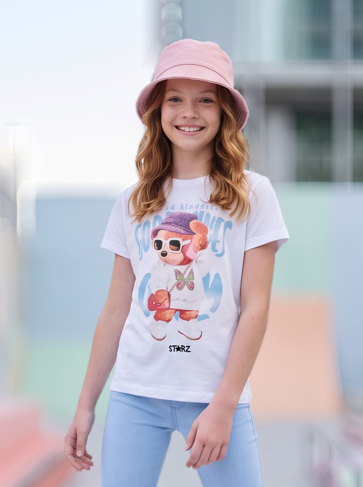 Camiseta de Niña Manga Corta Blanco
