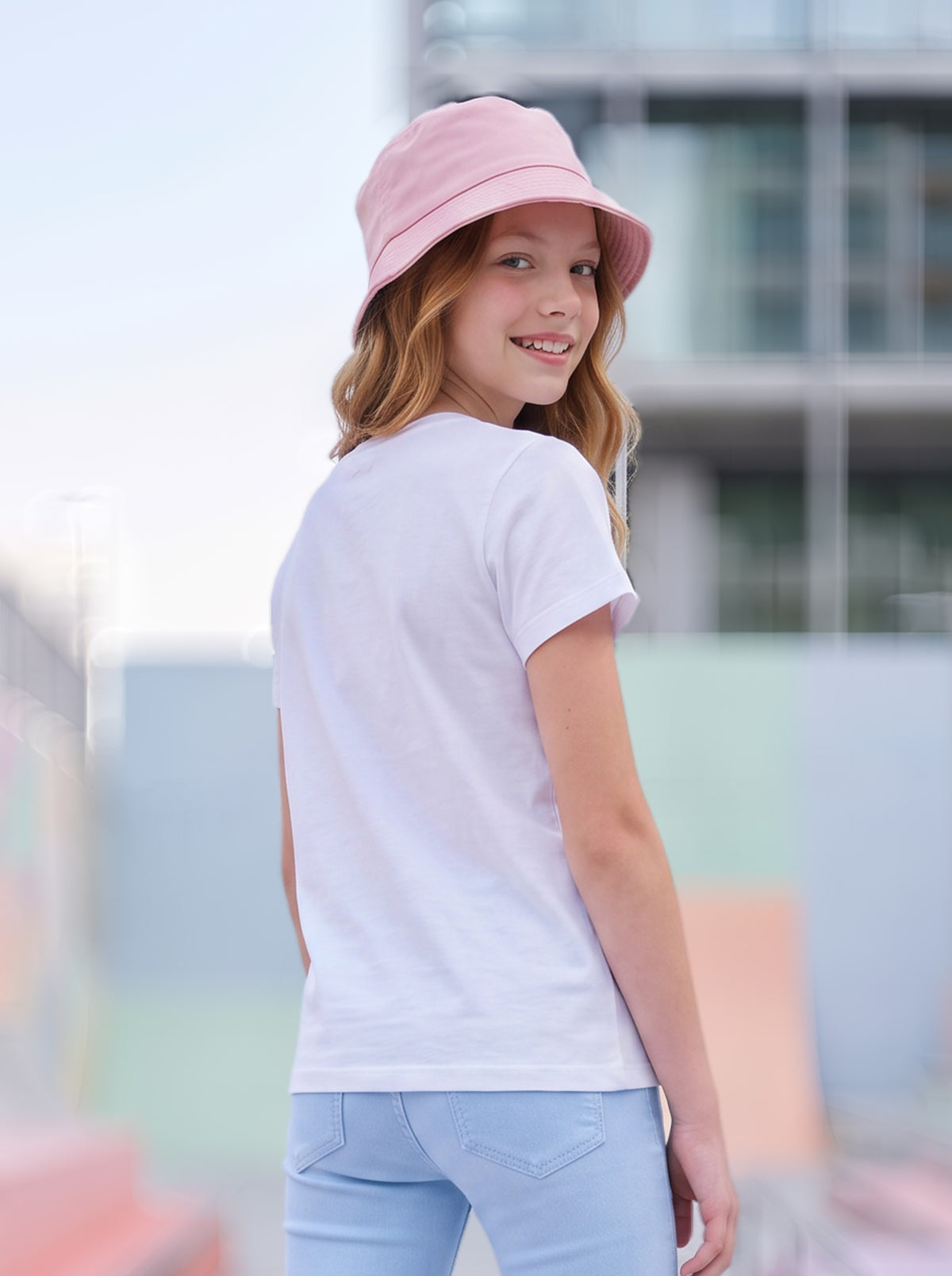 Camiseta de Niña Manga Corta Blanco
