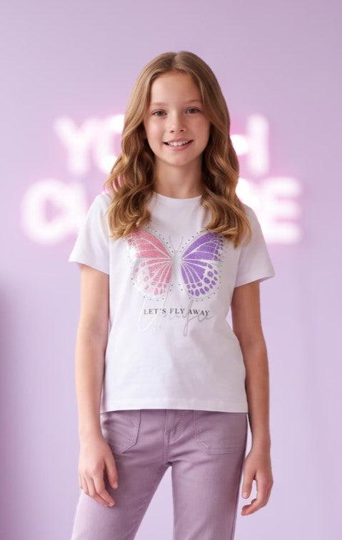 Camiseta de Niña Manga Corta Blanco