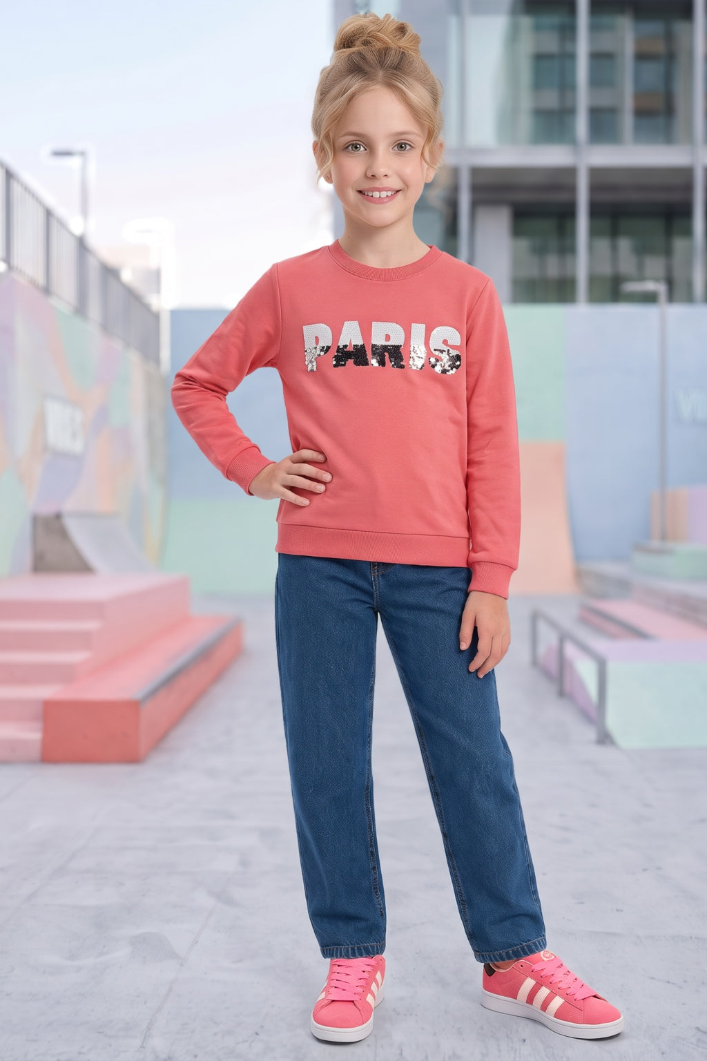 Sweater de Niña Manga Larga Starz Color Rosa