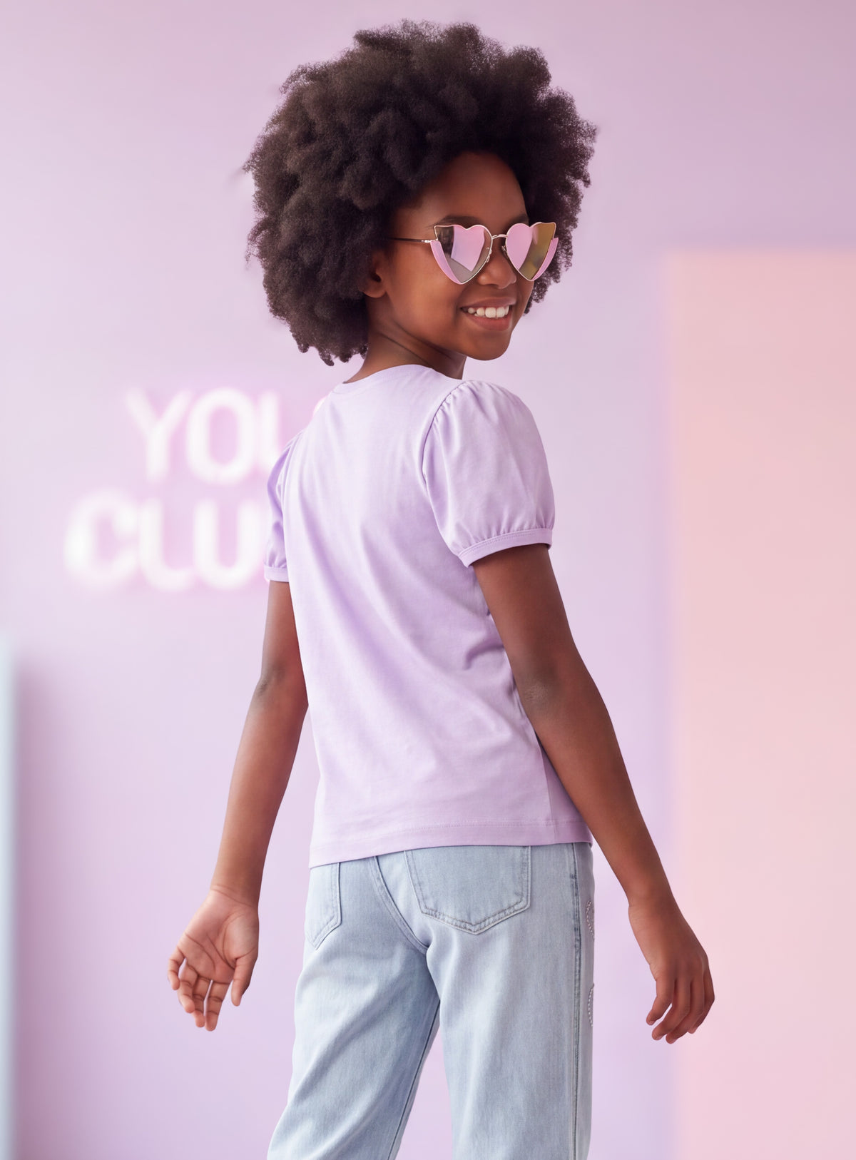 Camiseta de Niña Manga Corta Lila