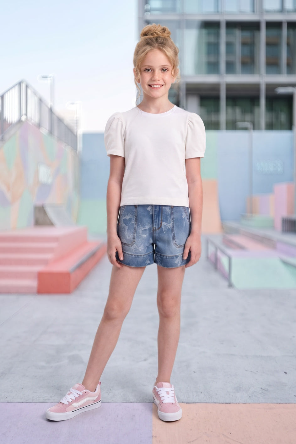 Short de Niña Azul Medio
