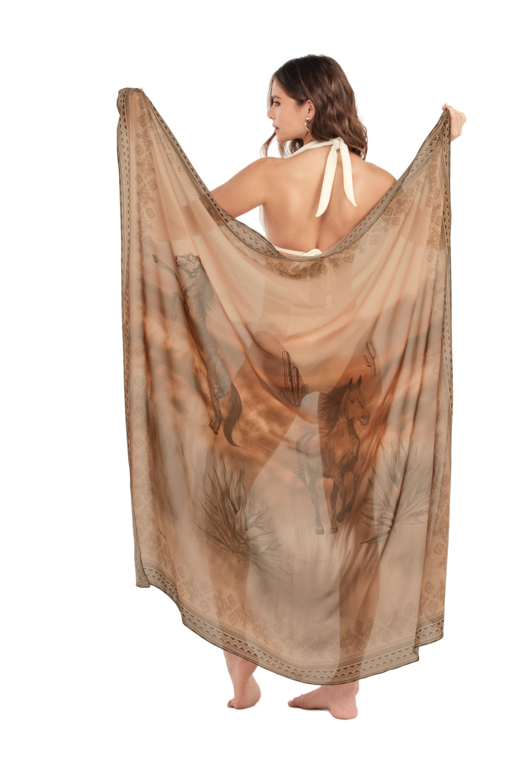 Salida de Baño Estilo Pareo Estampado Chamela, ropa de playa para mujer - foto 4