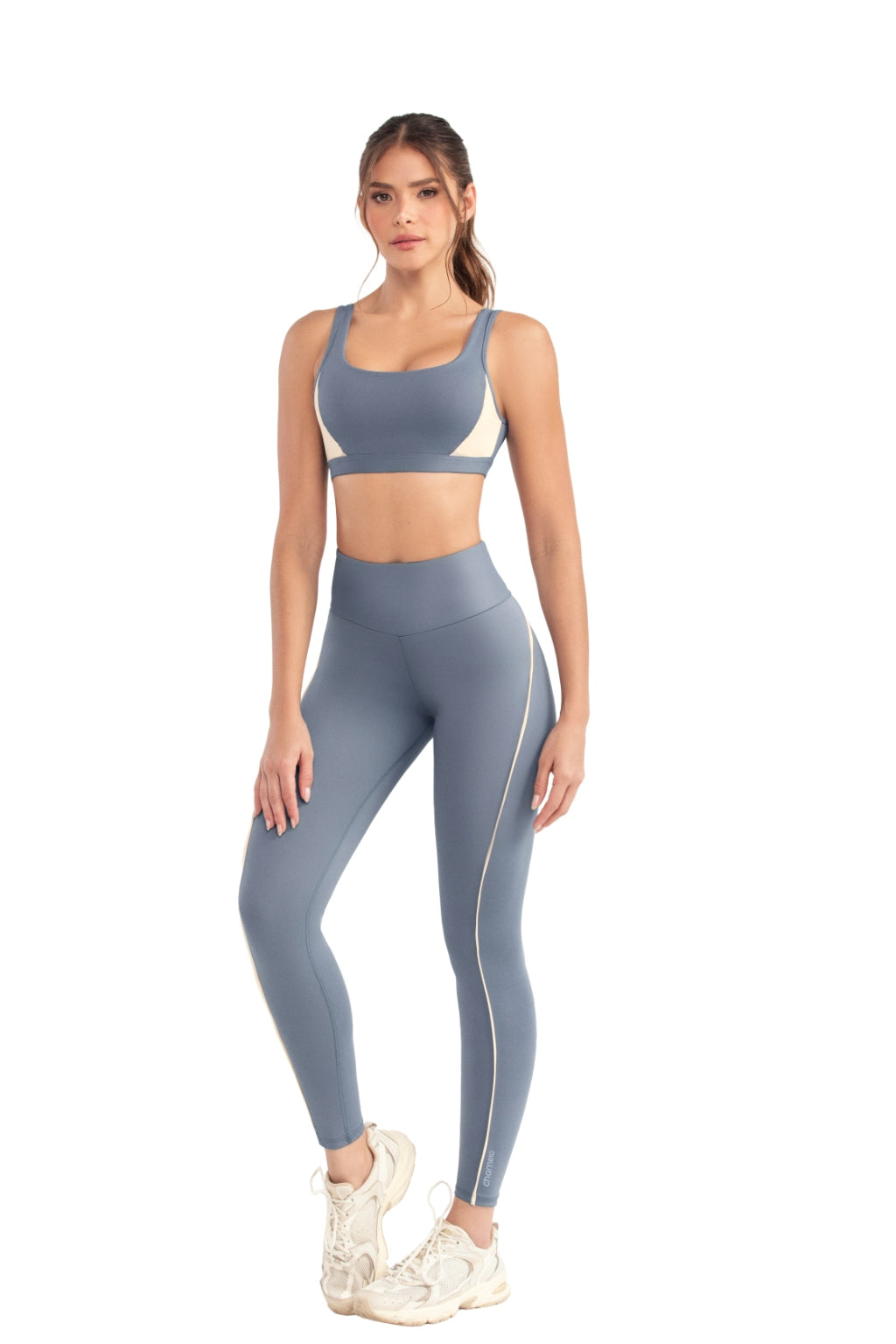 Leggins Deportivo Azul Tejido Elástico de Alta Compresión