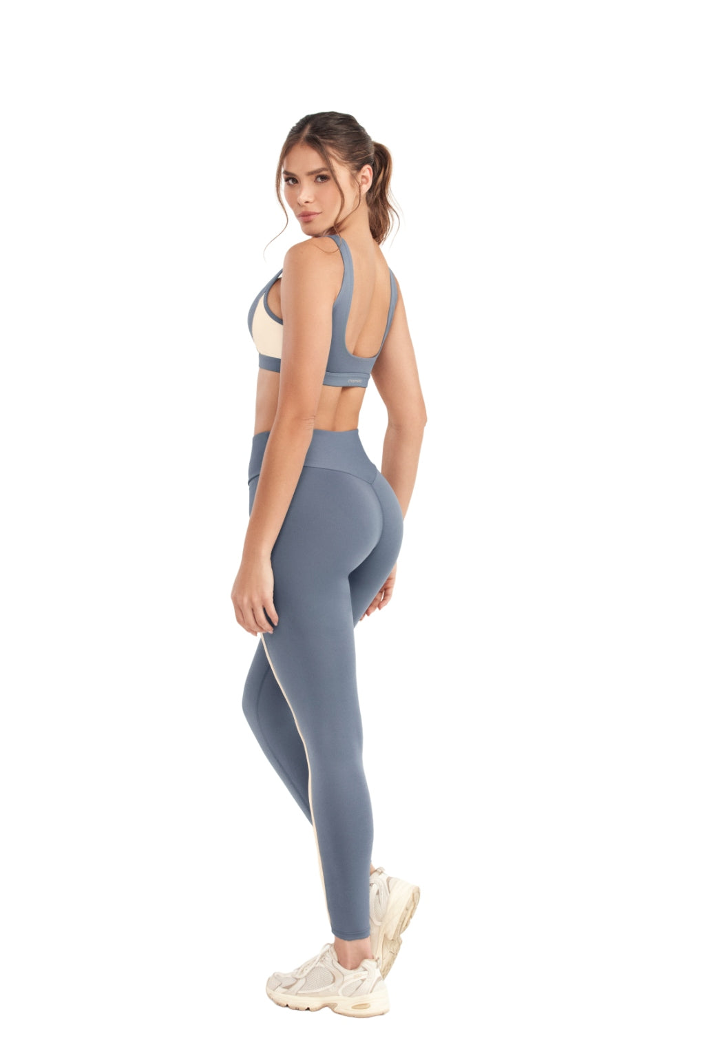 Leggins Deportivo Azul Tejido Elástico de Alta Compresión