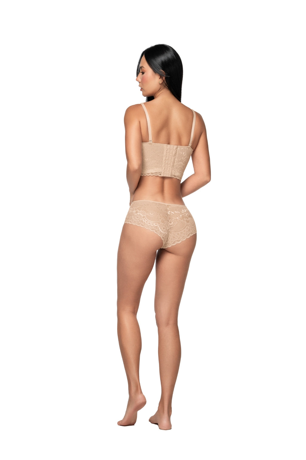 Cachetero Beige Cintura Elástica sin Marcas