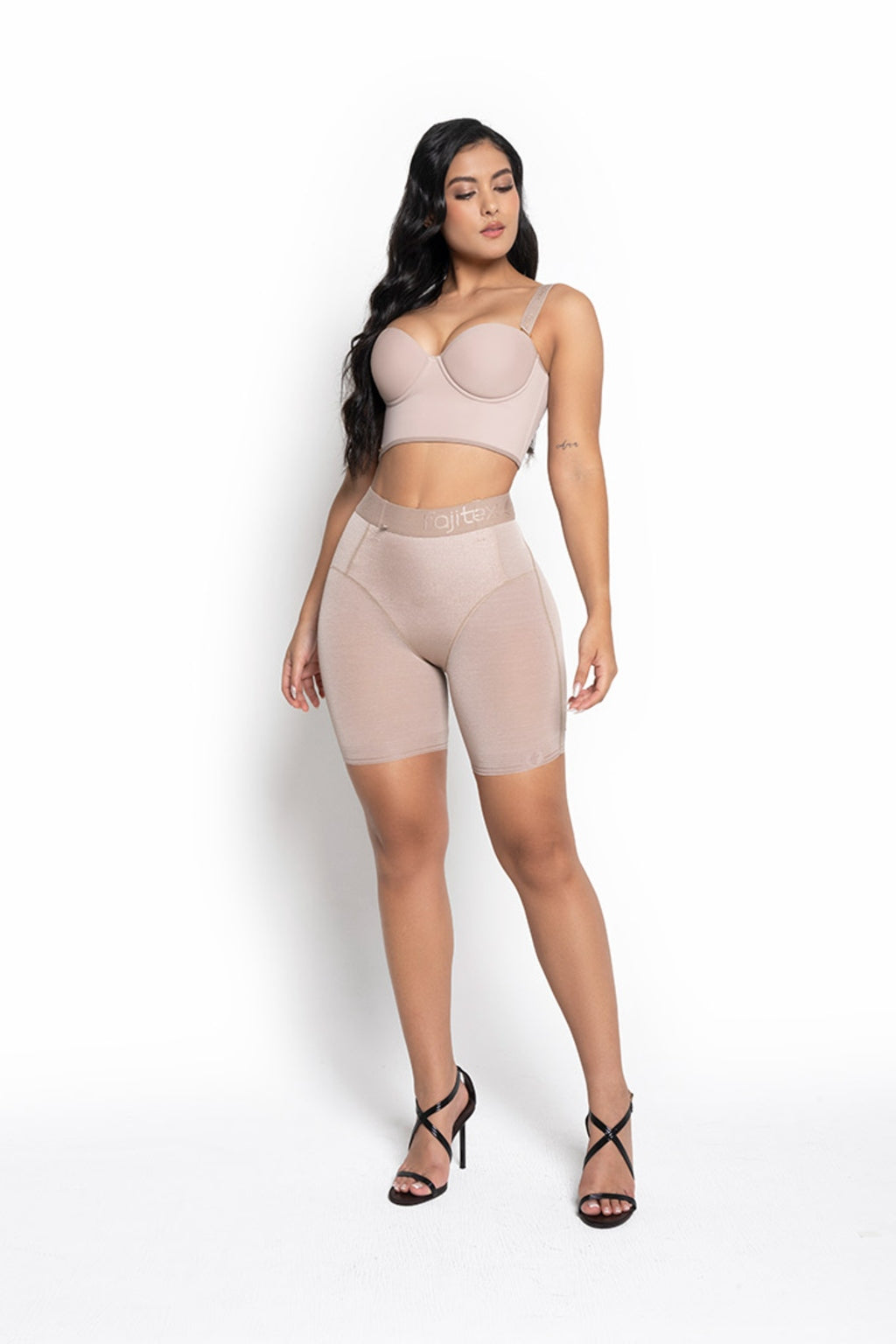 Short Luxury Media Pierna Beige