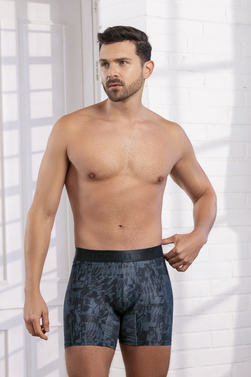 Boxer Medio Sublimado Estampado para Hombre Boccelli - vista principal