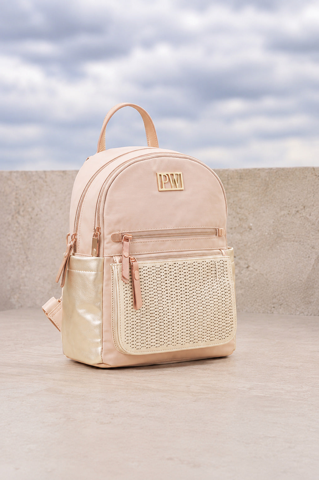 Morral en Napa con Zipper Bolsillos Internos