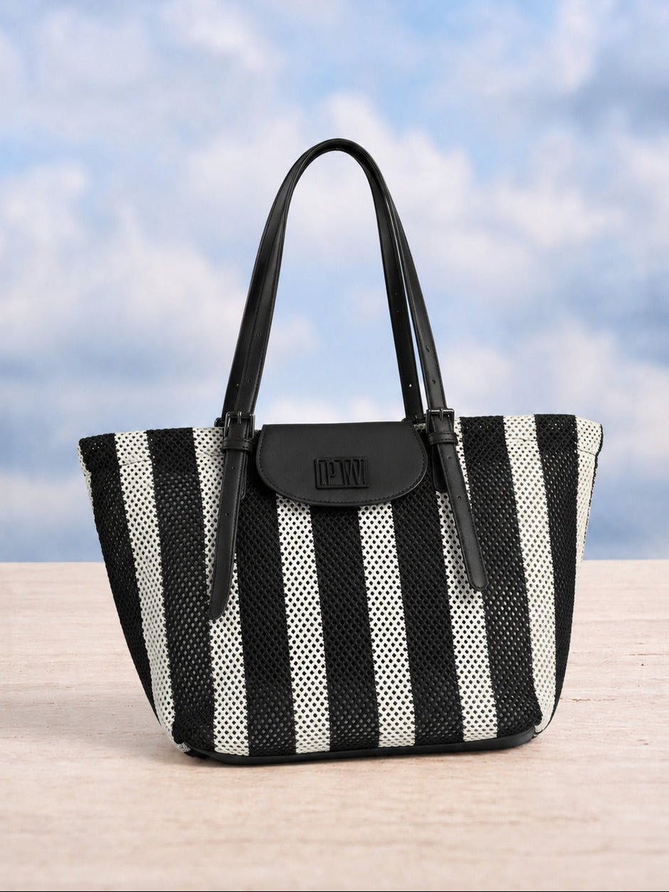 Bolso Tejido con Zipper Correa para el Hombro